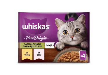 KAĶU BARĪBA WHISKAS PURE DELIGHT MIX 4X85G
