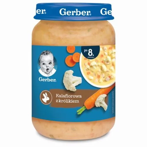ZIEDKĀPOSTU ZUPA GERBER AR TRUSI, NO 8 MĒN., 190G