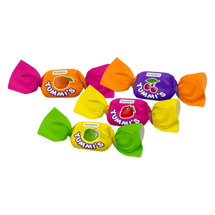 KOŠĻĀJAMĀS KONFEKTES ROSHEN YUMMI'S AR AUGĻU GARŠU KG