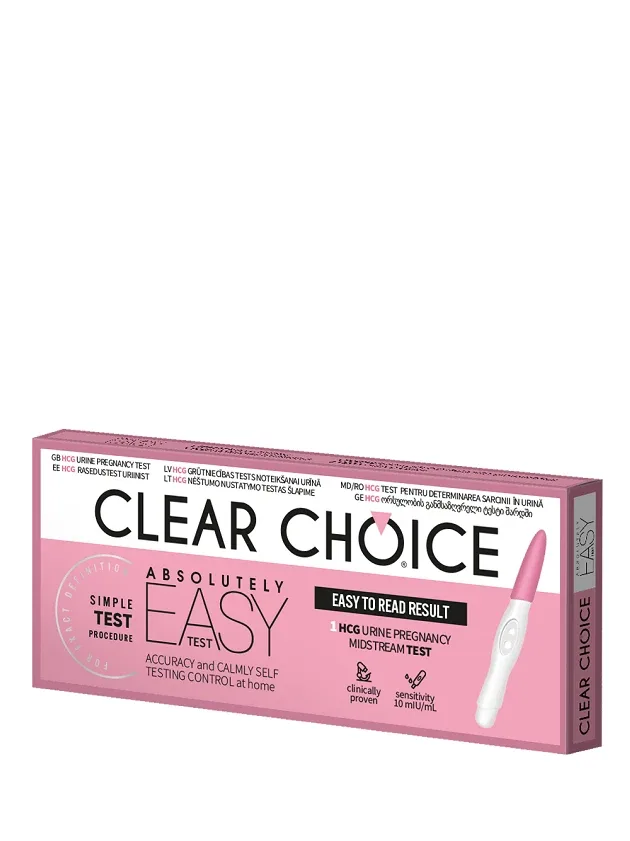 Clear Choice-Easy zīmuļveida tests grūtniecības noteikšanai, 1 gb.