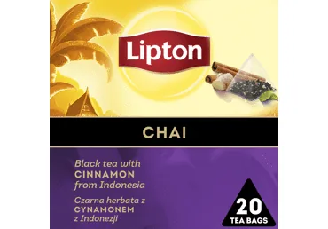 MELNĀ TĒJA LIPTON CHAI 20X1.7G