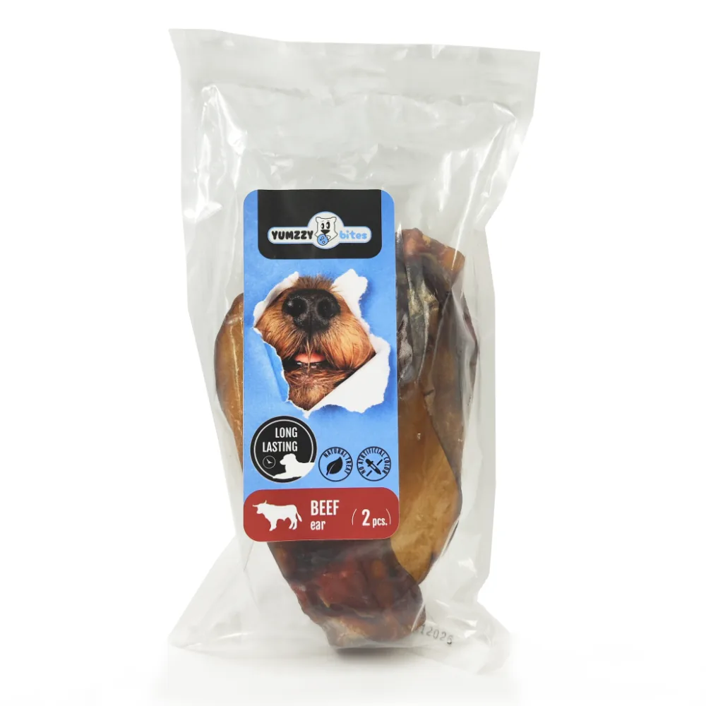 SUŅU GARDUMS YUMZZYBITES, ŽĀVĒTAS LIELLOPA AUSIS, 2 GAB., 100G