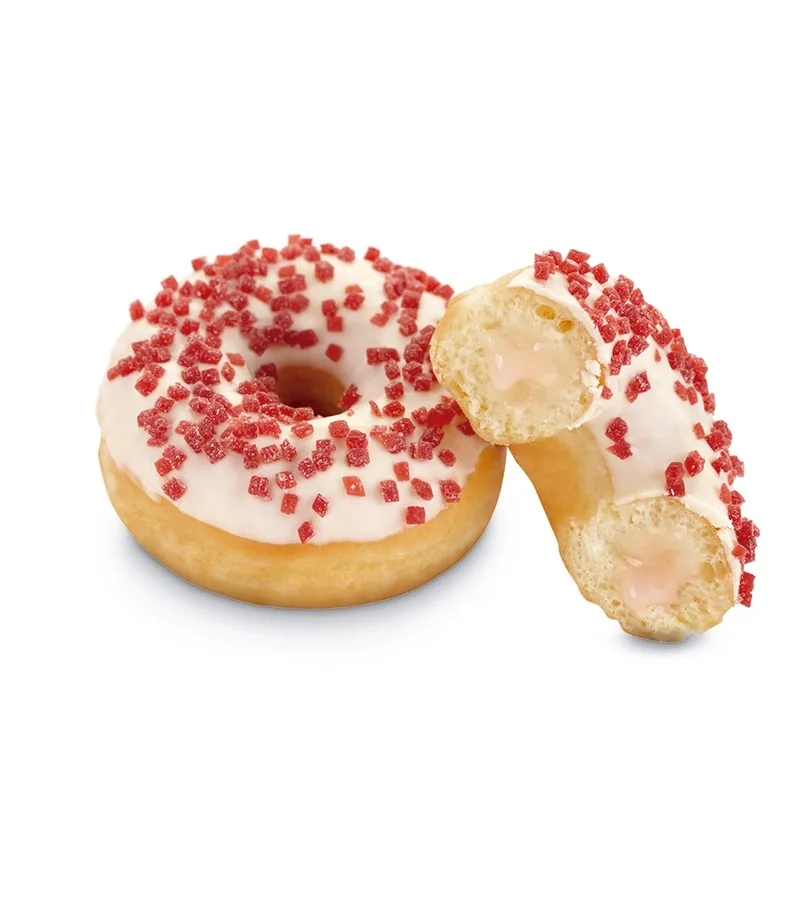 SALDĒTI VIRTUĻI DOTS AR ZEMEŅU KRĒMA PILDĪJUMU, PĀRKAISĪTI AR DEKORĒJUMU, 75G X 36 GAB