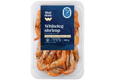 GARNELES 60/80 WELL DONE VĀRĪTAS ATKAUSĒTAS 300G