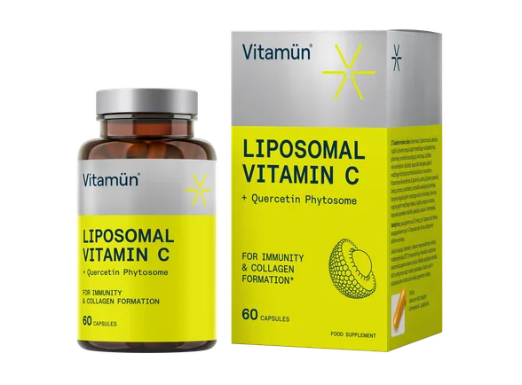 Vitamun Liposomal Vitamin C + quercetin phytosome kapsulas, 60 gab.