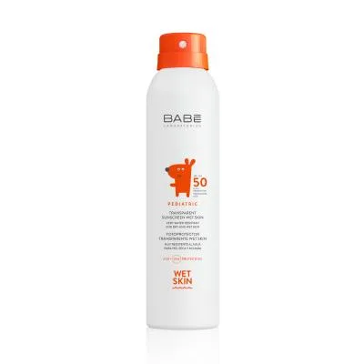 Babe Pediatric Sun SPF50 caurspīdīgs aizsarglīdzeklis mitrai ādai 200 ml