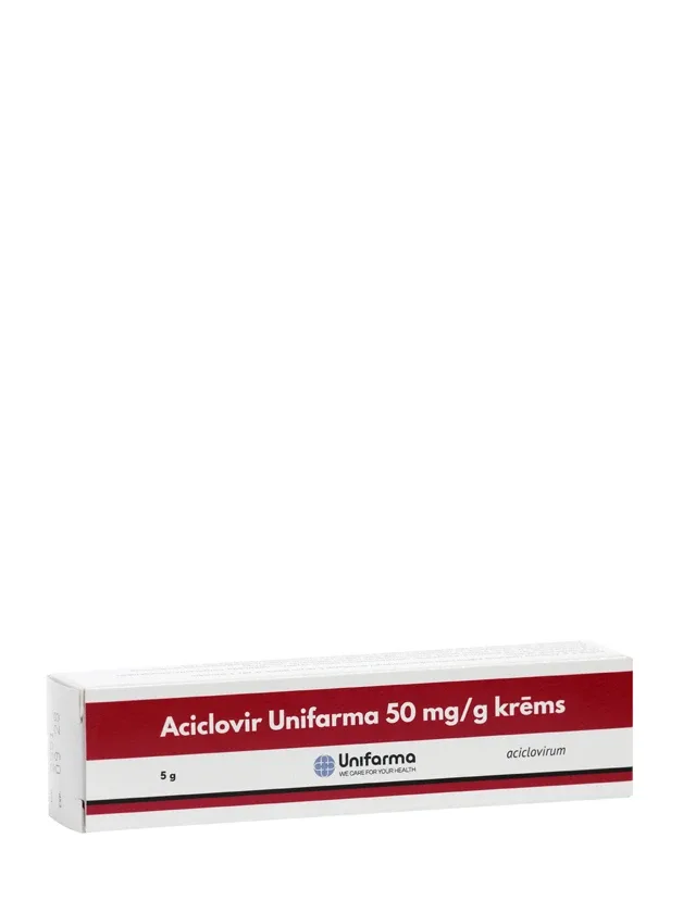 Aciclovir unifarma 50 mg/G krēms, 5 g
