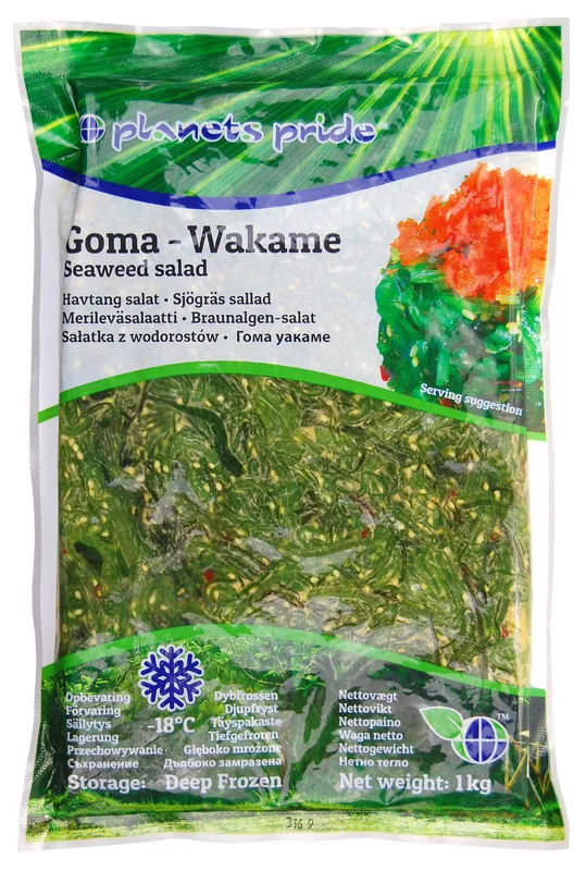 JŪRAS AĻĢU SALĀTI PLANET'S PRIDE AR SEZAMA SĒKLĀM WAKAME, 1KG, SALDĒTI