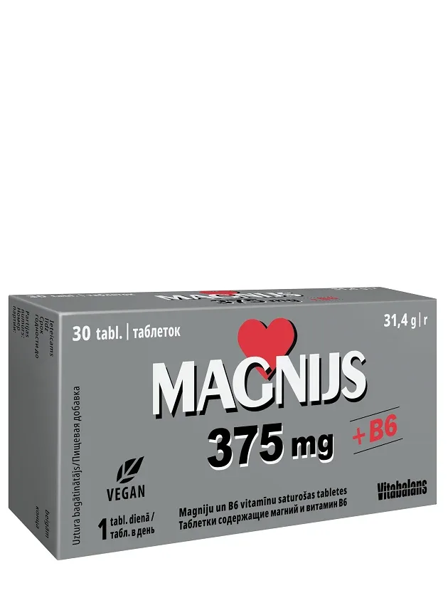 Magnijs 375 mg + B6, 30 tabletes