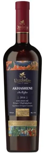 Красное вино Dugladze Akhasheni, полусладкое, 11%, 0,75 л