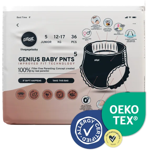 Gege Genius Baby PNTS (12-17 kg) junior 5 biksītes, 36 gab.