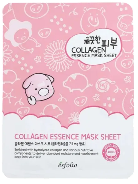 Esfolio Pure Skin Collagen essence auduma sejas maska, 1 gab.