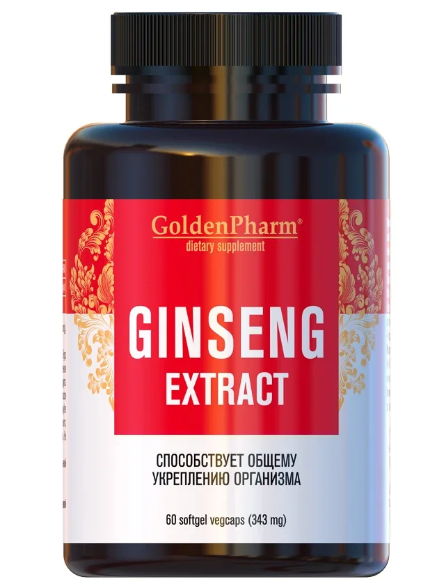 Ginseng ekstrakts, 60 kapsulas