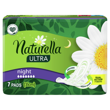 HIGIĒNISKĀS PAKETES NATURELLA ULTRA NIGHT, S4, 7 GAB.