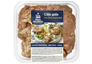 CĀĻU GAĻA TRĪS SIERU MARINĀDĒ RĪGAS MIESNIEKS 400G