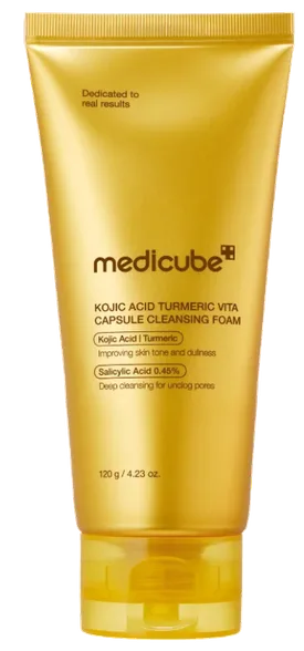 Пенка для умывания Medicube Kojic Acid Turmeric Vita Capsule, 120 г