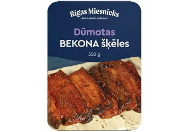 CŪKGAĻAS BEKONA ŠĶĒLES DŪMOTAS RĪGAS MIESNIEKS 350G