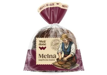 MELNĀ RUDZU MAIZE SAGRIEZTA WELL DONE 375G
