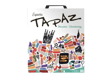 Vīns Tapaz Macabeo Chardonay 11% 2,25 l bib