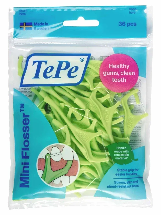 Tepe Mini Flosser zobu diega turētāji, 36 gab.