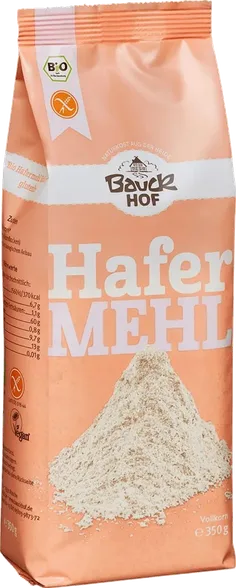 Bauck Hof pilngraudu auzu milti, 350 g