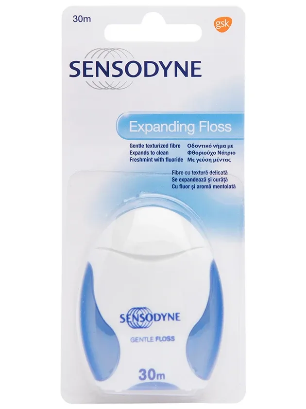 Sensodyne Gentle Expanding Floss zobu diegs, 30 m