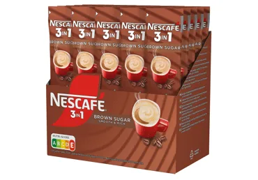 ŠĶĪSTOŠĀS KAFIJAS DZĒRIENS 3IN1 NESCAFE BROWN SUGAR 28X16.5G 