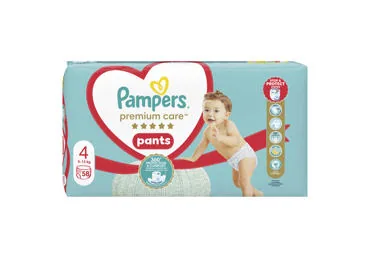 AUTIŅBIKSĪTES PAMPERS PC PANTS S4 9-15KG 58GAB.