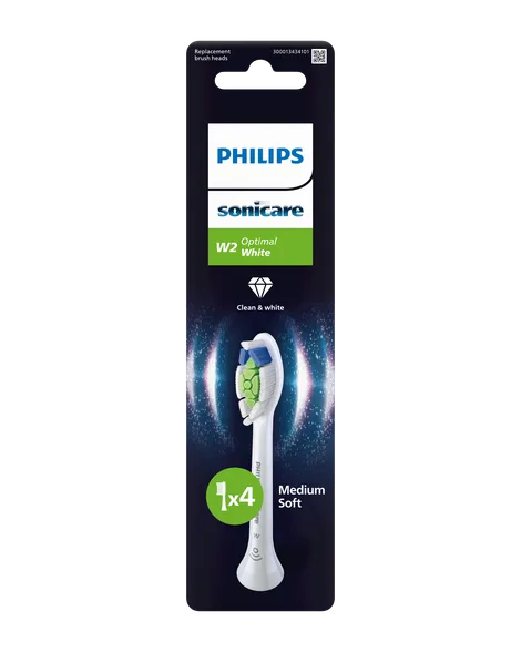 Philips Sonicare Optimal White (balti) elektriskās zobu birstes uzgaļi, 4 gab.