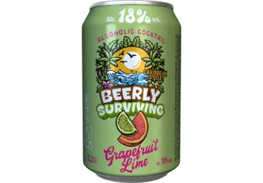 Алкогольный коктейль Beerly Surviving Grapefruit & Lime 18%, 0,33 л