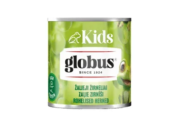 KONSERVĒTI ZAĻIE ZIRNĪŠI GLOBUS KIDS 200G