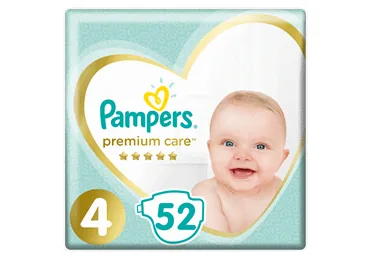 AUTIŅBIKSĪTES PAMPERS PC S4 8-14KG 52GAB.