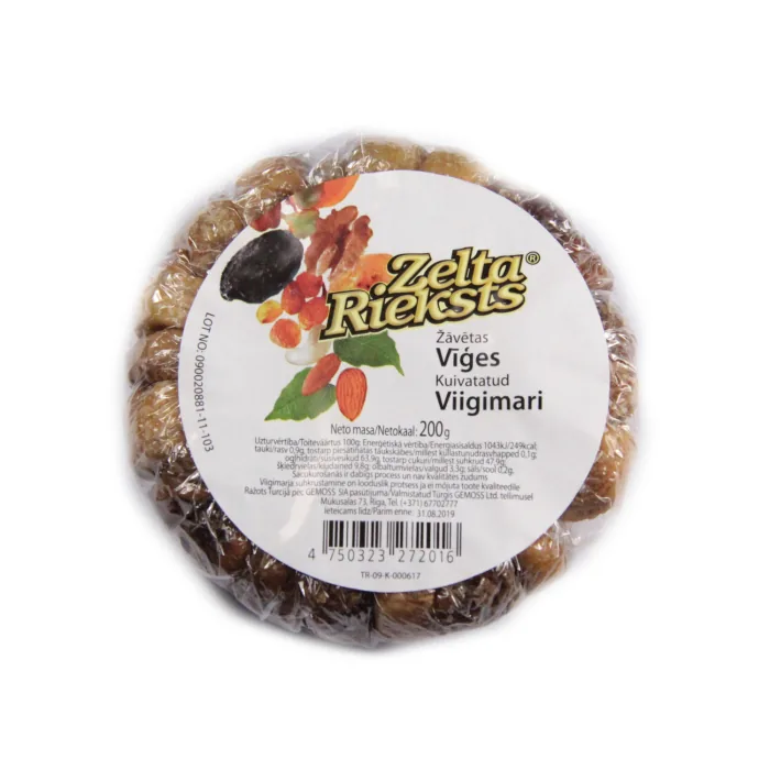VĪĢES ZELTA RIEKSTS ŽĀVĒTAS 200G