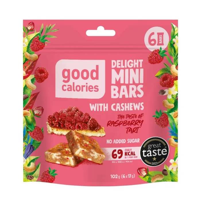 RIEKSTU BATONIŅI GOOD CALORIES MINI AR AVENĒM 102G