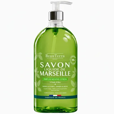 Жидкое мыло Beauterra Marseille Mint-Lemon, 1000 мл