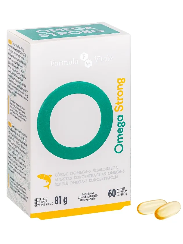 Formula Vitale Omega Strong zivju eļļas kapsulas, 60 gb.