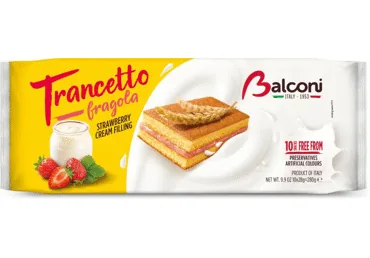 BISKVĪTKŪKA BALCONI AR ZEMEŅU-JOGURTA PILDĪJUMU 280G