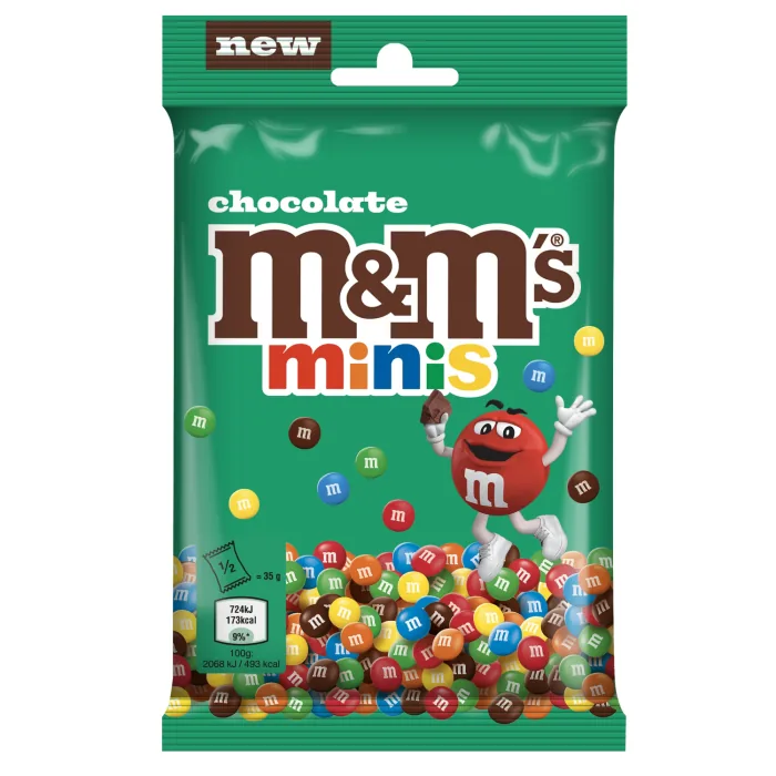 DRAŽEJAS M&M'S MINIS PIENA ŠOKOLĀDES 70G