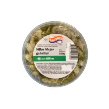 SIĻĶU FILEJAS GABALIŅI EĻĻĀ KALTENES ZIVIS AR DILLĒM 180G/125G