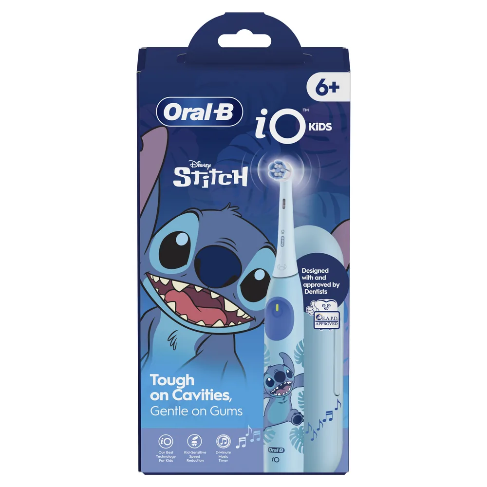 ORAL-B IO KIDS STITCH ELEKTRISKĀ ZOBU BIRSTE AR CEĻOJUMA FUTLĀRI, 1GAB.