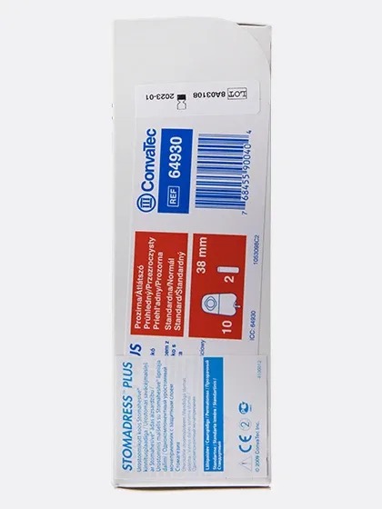 Stomadress plus viendaļīgi urostomas maisiņi 38 mm, 10 GB