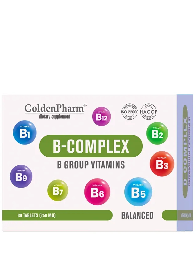 Golden pharm B-complex 250 mg, 30 tabletes