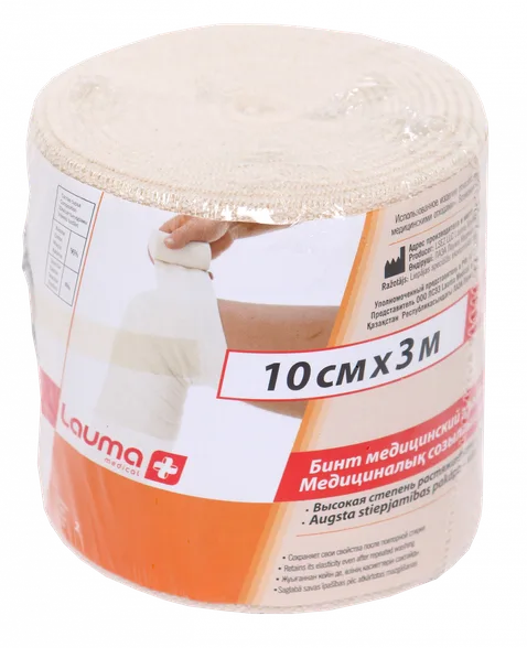 Lauma Medical 10 cm X 3 m elastīga medicīniskā saite, 1 gab.