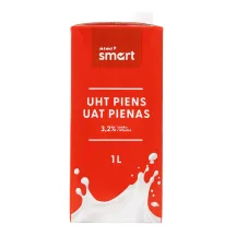 PIENS RIMI SMART APSTRĀDĀTS ULTRAAUGSTĀ TEMPERATŪRĀ (UHT) 3,2% 1L