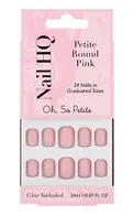 NAIL HQ PETITE ROUND PINK MĀKSLĪGO NAGU KOMPLEKTS