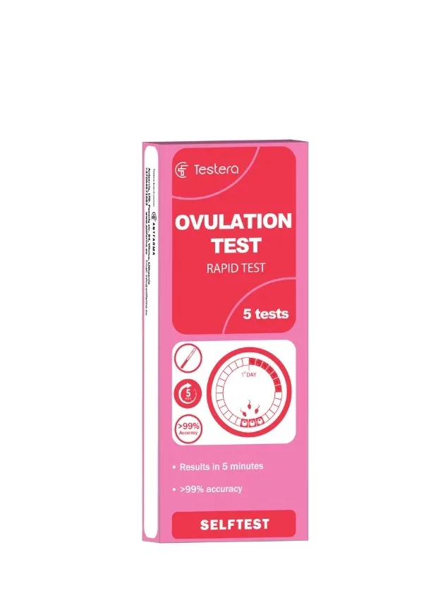 Testera Tests ovulācijas notekšanai HLH, 5 gb.