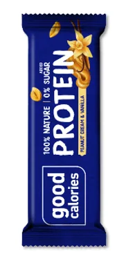 VANIĻAS PROTEĪNA BATONIŅŠ AR ZEMESRIEKSTIEM UN DATELĒM  GOOD CALORIES, 45G