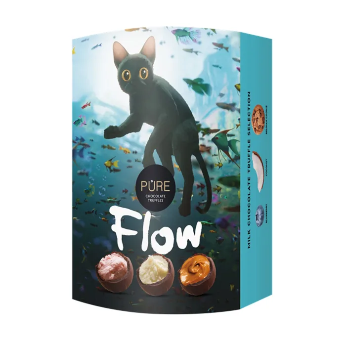 PIENA ŠOKOLĀDES TRIFEĻU IZLASE PURE CHOCOLATE STRAUME - KAĶIS 108G