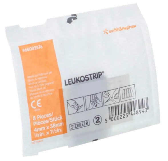 Leukostrip 4 mm X 38 mm brūču pārsējs, 8 gab.
