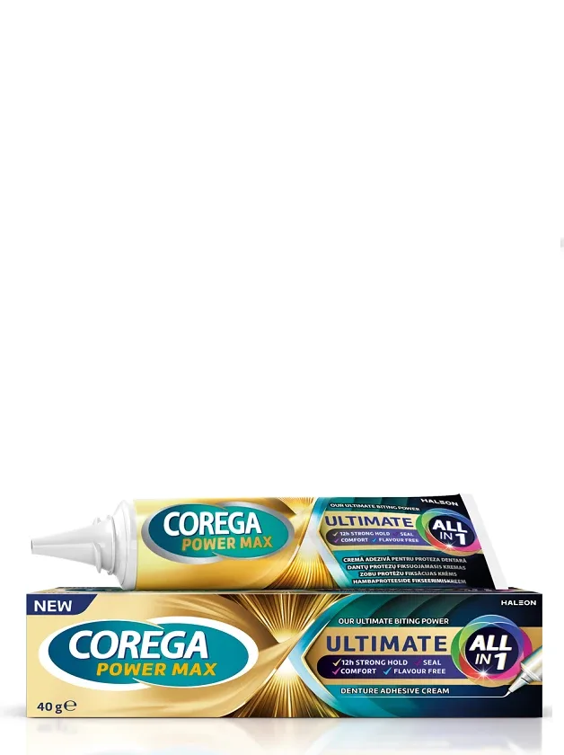 Corega Ultimate All In 1 zobu protēžu fiksācijas krēms, 40 g